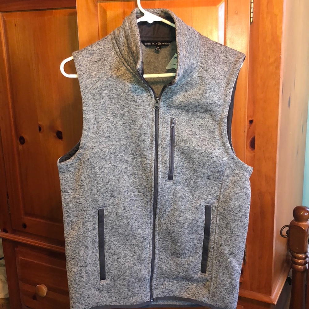 Gray/Grey Vest - Beverly Hills Polo Club - Men’s